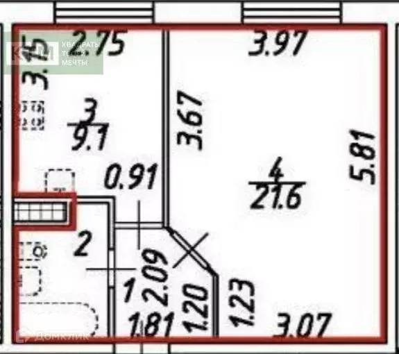 Продаётся 1-к квартира, 38.1 м - Фото 1