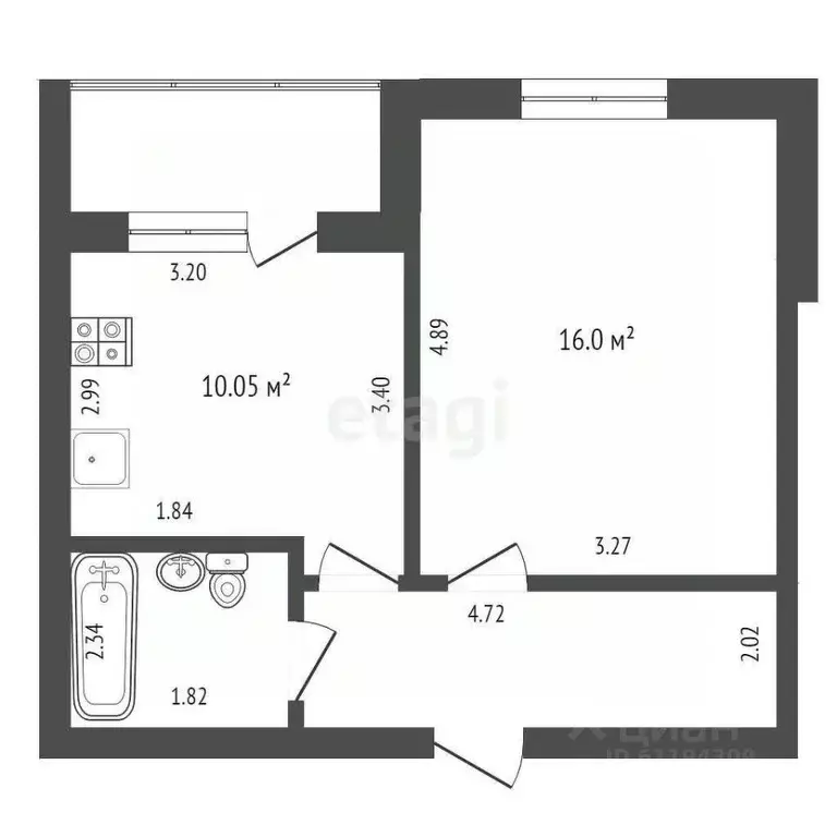 1-к кв. Мордовия, Саранск ул. Юрия Святкина, 4 (41.5 м) - Фото 1