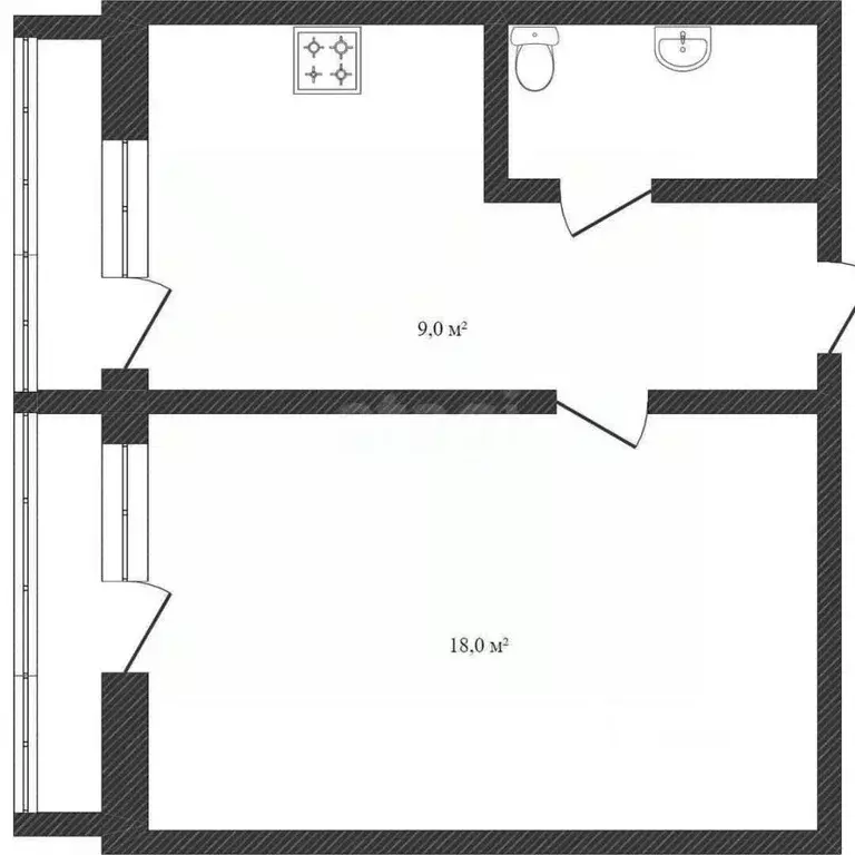 1-к кв. Костромская область, Кострома ул. Димитрова, 37а (38.3 м) - Фото 1