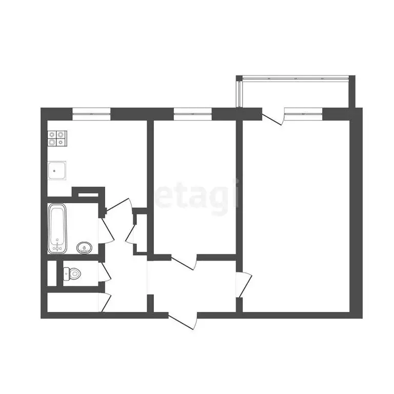 2-комнатная квартира: Ульяновск, улица Любови Шевцовой, 55А (52.5 м) - Фото 0