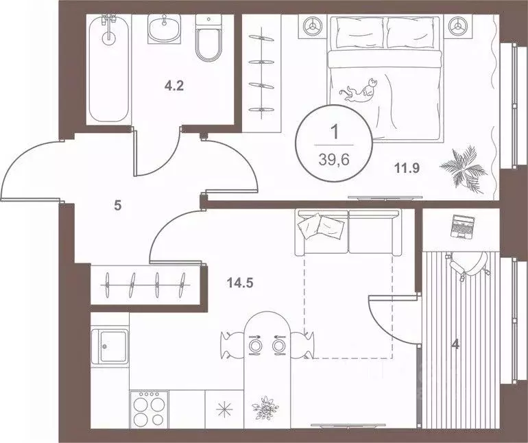 1-к кв. Пензенская область, Пенза Арбеково жилрайон, Дальнее Арбеково ... - Фото 1