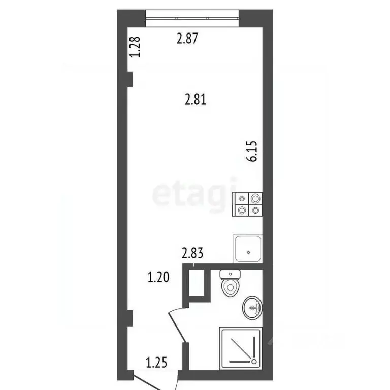 Студия Вологодская область, Вологда ул. Карла Маркса, 121 (24.0 м) - Фото 2