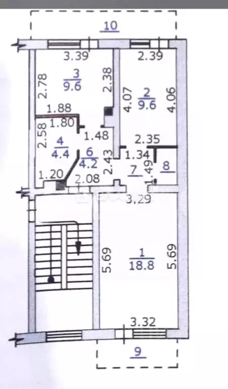 2-к кв. Краснодарский край, Ейск ул. Щорса, 38/2 (50.0 м) - Фото 2
