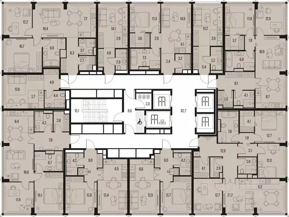 3-к кв. Москва Летниковская ул., 11к1 (79.1 м) - Фото 1