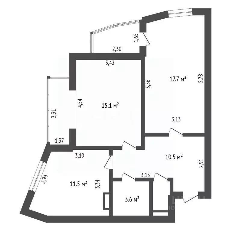 2-к кв. Амурская область, Благовещенск Зейская ул., 220 (59.7 м) - Фото 2