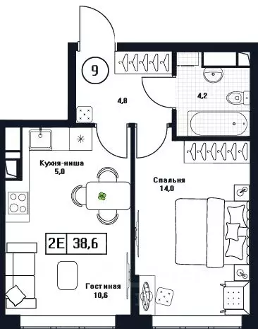 1-к кв. Московская область, Пушкино Пушкино Град жилой комплекс, к3 ... - Фото 1