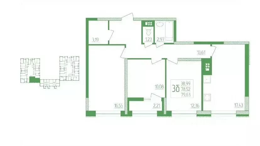 3-к кв. мордовия, саранск ул. анны лусс, 7а (79.7 м) - Фото 0