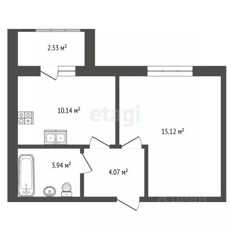 1-к кв. Ярославская область, Ярославский муниципальный округ, пос. ... - Фото 1