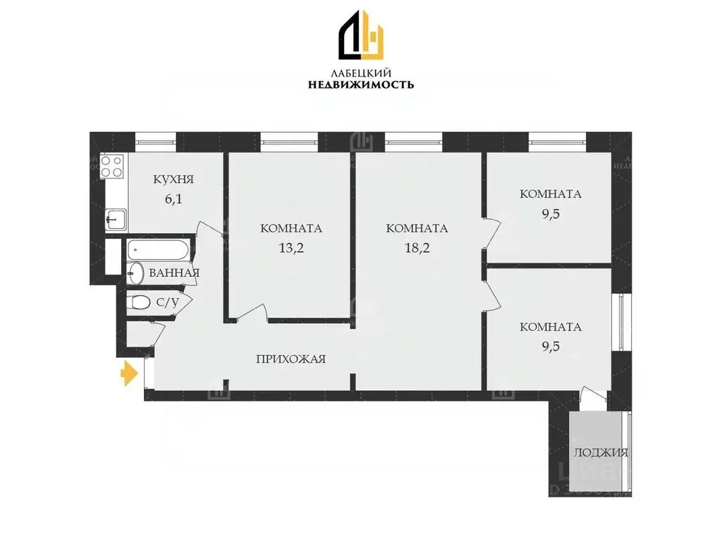 4-к кв. Московская область, Красногорск ул. Ленина, 5б (69.0 м) - Фото 1