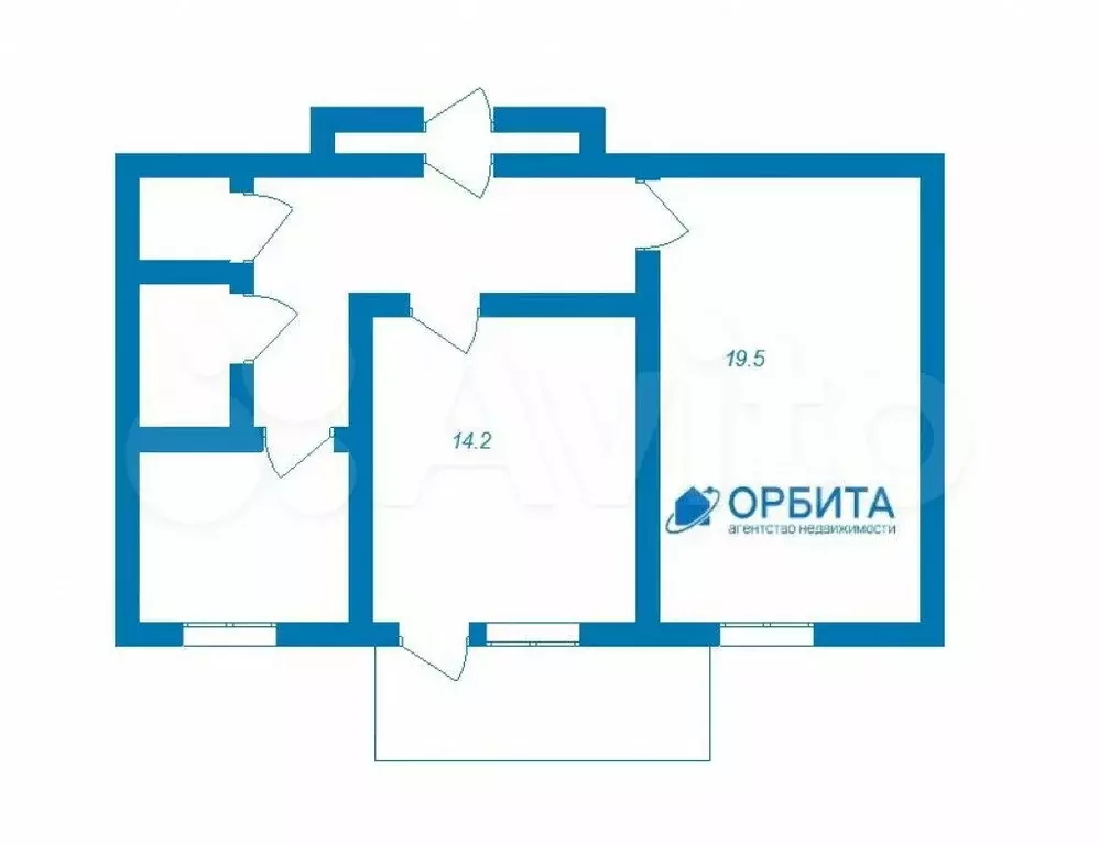 2-к. квартира, 55,6 м, 5/9 эт. - Фото 0
