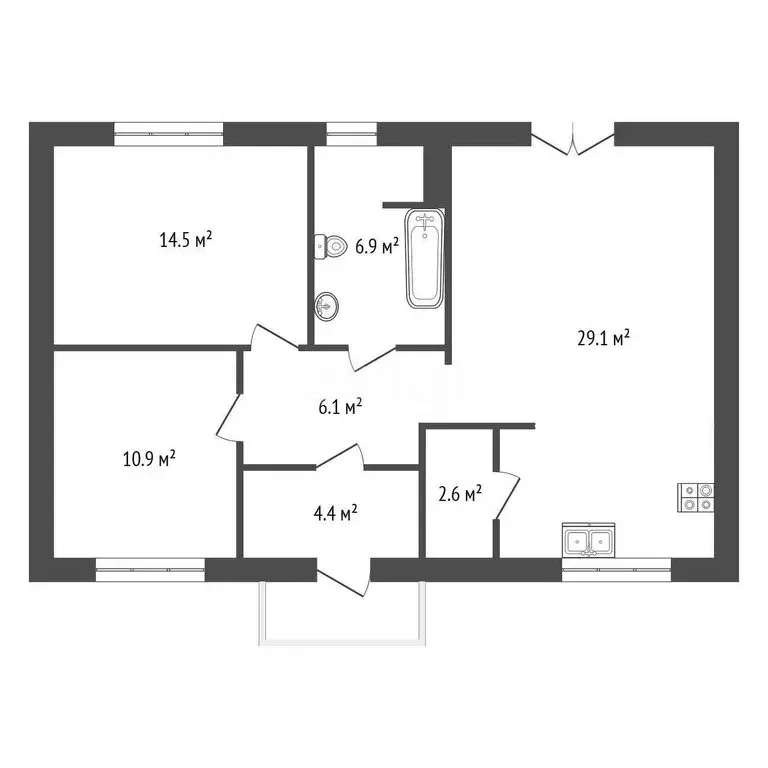 Дом в Татарская Тавла, Советская улица (74 м) - Фото 1