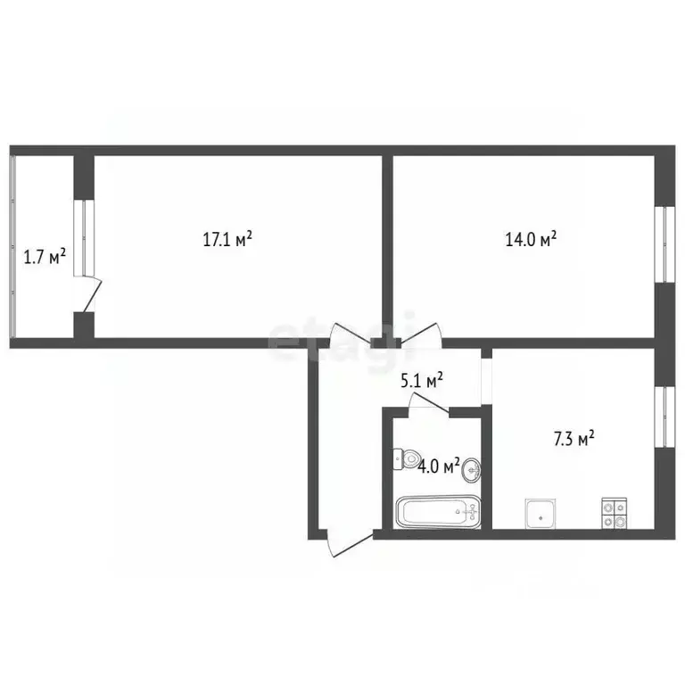2-к кв. Мордовия, Саранск городской округ, Луховка рп ул. Рабочая, 21 ... - Фото 2
