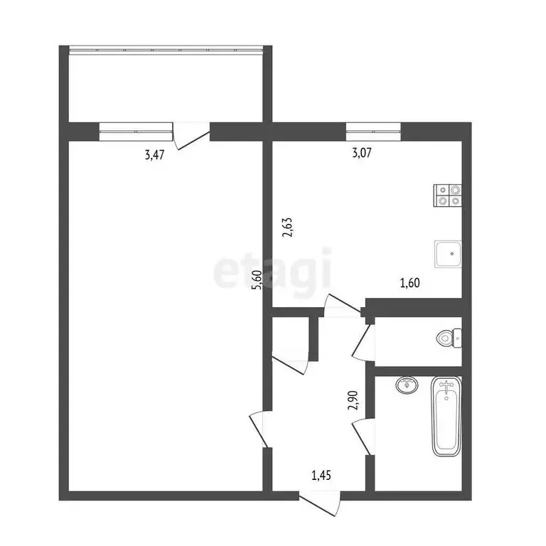 1-комнатная квартира: Тверь, улица Паши Савельевой, 39к5 (36 м) - Фото 1