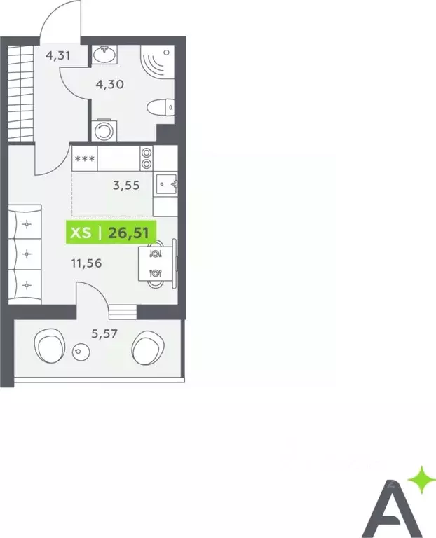 Студия Ленинградская область, Всеволожский район, Заневское городское ... - Фото 1