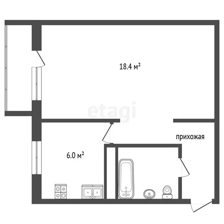1-комнатная квартира: Самара, улица Красных Коммунаров, 38 (31.7 м) - Фото 0