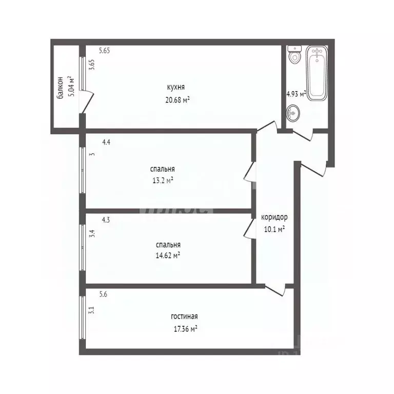 3-к кв. Дагестан, Дербент пер. Карла Маркса, 57 (86.7 м) - Фото 2