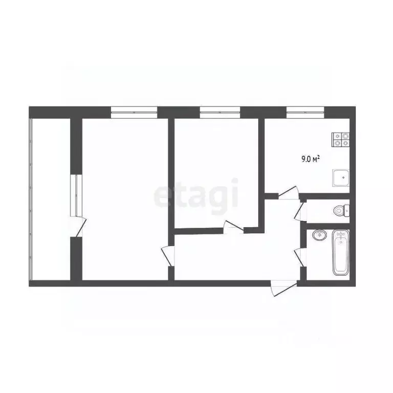 2-к кв. Тюменская область, Тюмень Механическая ул., 31 (49.9 м) - Фото 1