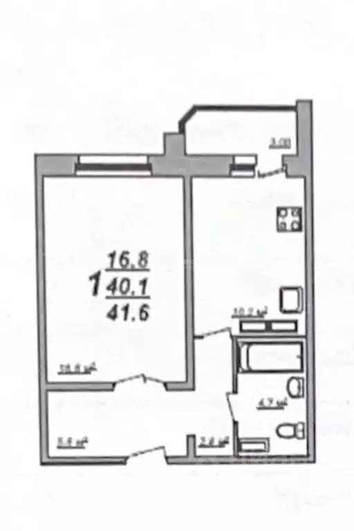 1-к кв. Владимирская область, Владимир ул. Лакина, 2 (41.6 м) - Фото 1