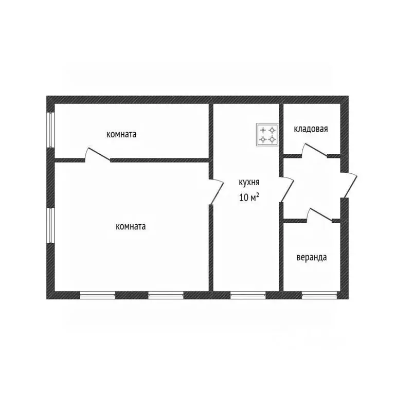Дом в Брянская область, Клетня рп ул. 8 Марта (47 м) - Фото 2