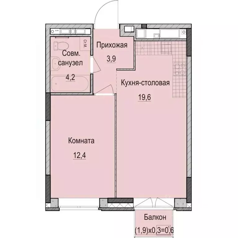 1-к кв. Татарстан, Казань Ферма-2 жилмассив,  (40.7 м) - Фото 0