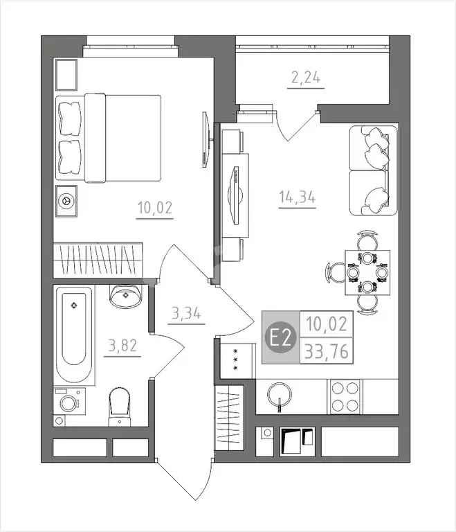 1-комнатная квартира: Тула, улица Купцов Гречихиных, 6 (36.5 м) - Фото 1