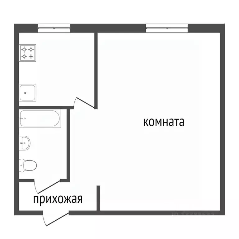 1-к кв. Красноярский край, Красноярск Московская ул., 29 (30.3 м) - Фото 2