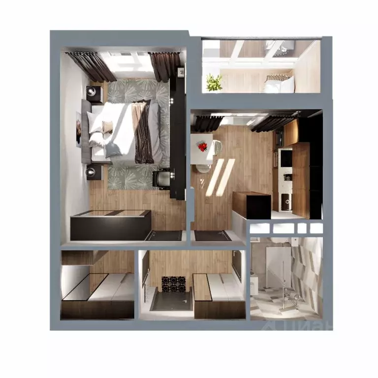 1-к кв. Владимирская область, Владимир бул. Сталинградский, 5 (38.0 м) - Фото 2