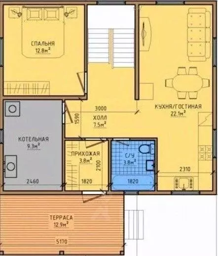 Дом в Московская область, Ступино городской округ, с. Мышенское ул. ... - Фото 2