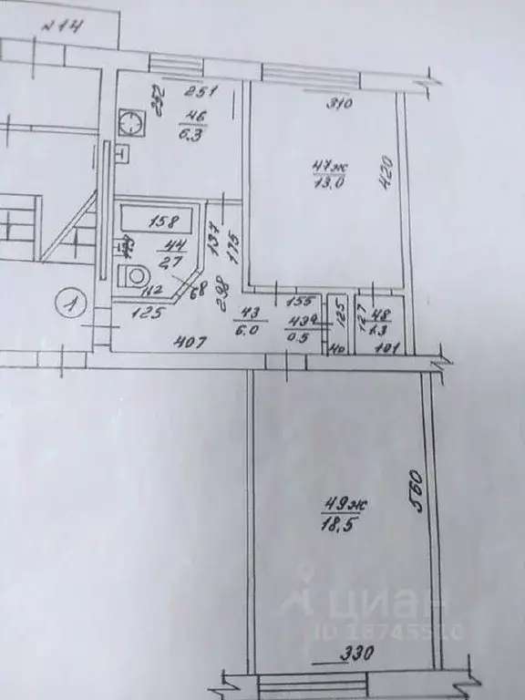 2-к кв. Калининградская область, Калининград Нарвская ул., 14 (48.3 м) - Фото 2