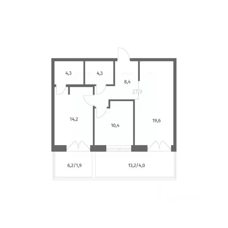 2-к кв. Ленинградская область, Ломоносовский район, Аннинское ... - Фото 1