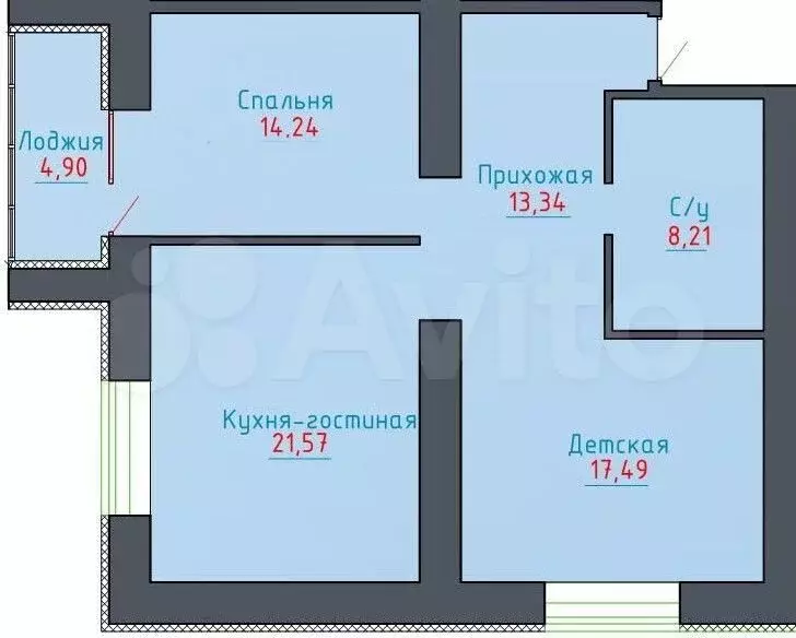 3-к. квартира, 75 м, 14/17 эт. - Фото 0