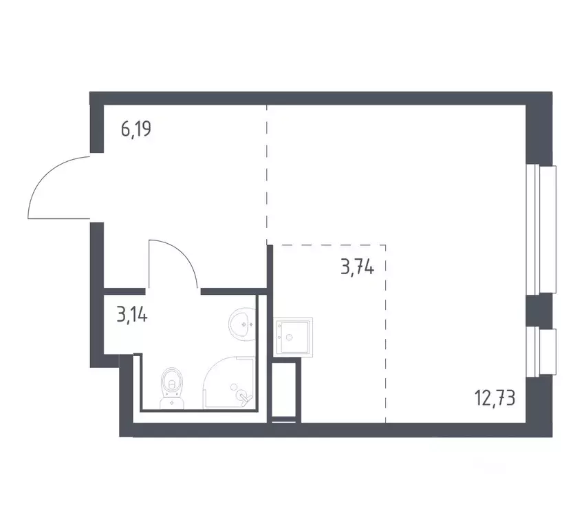 Студия Ленинградская область, Мурино Всеволожский район, Новые Лаврики ... - Фото 1
