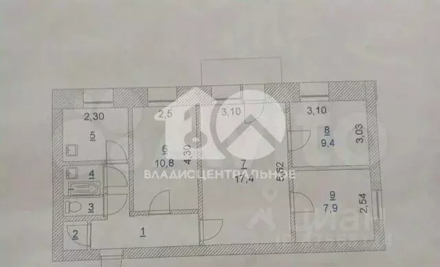 4-к кв. Новосибирская область, Бердск ул. Микрорайон, 25 (61.2 м) - Фото 1
