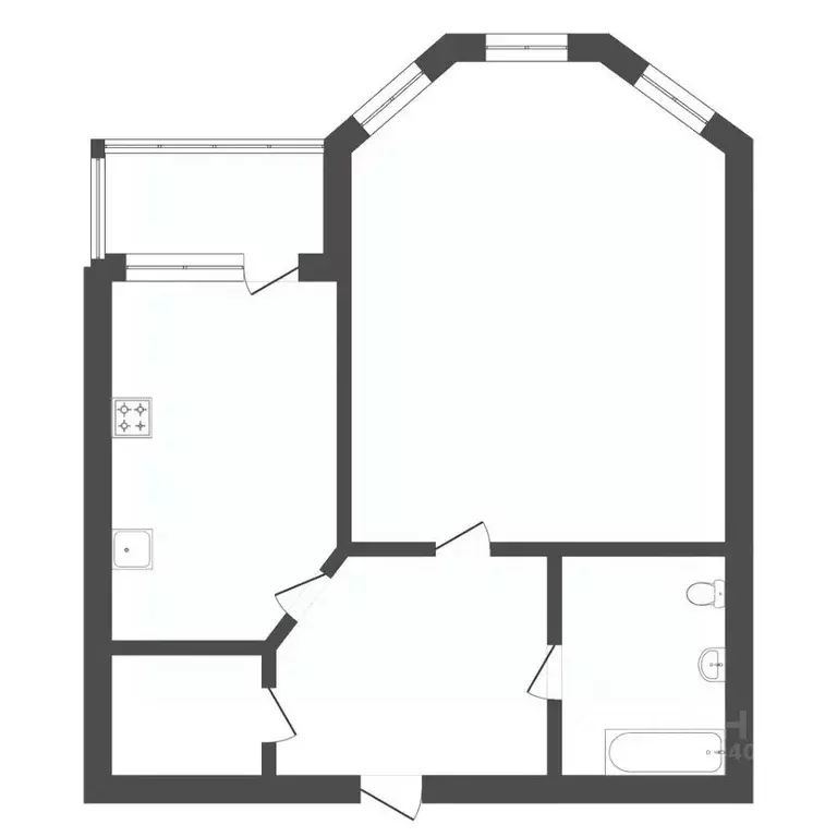 1-к кв. Тюменская область, Тюмень ул. Циолковского, 7к2 (45.5 м) - Фото 0