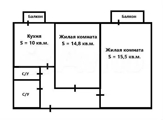 2-к. квартира, 52 м, 4/25 эт. - Фото 0