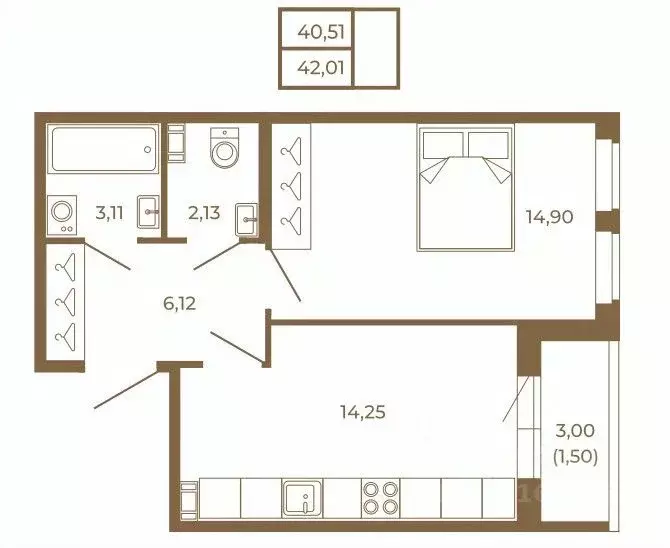 1-к кв. Ленинградская область, Сертолово Всеволожский район, Новая ... - Фото 2