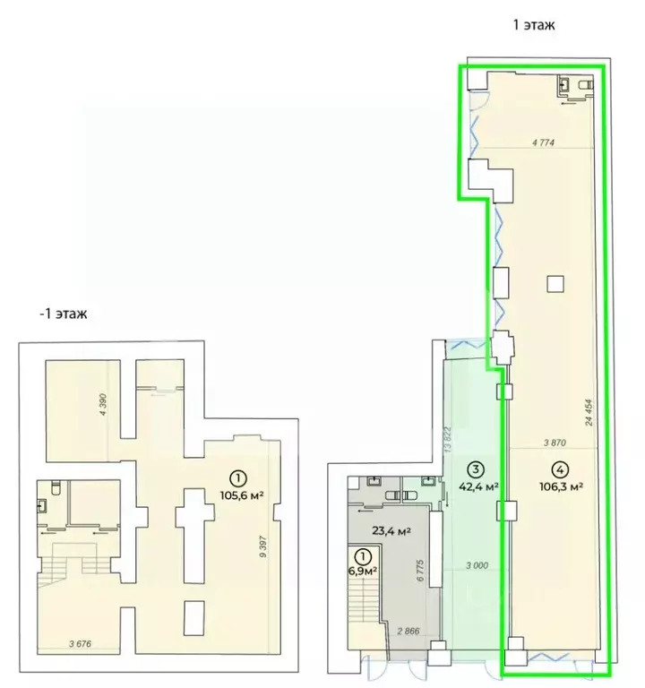 Помещение свободного назначения в Москва Большой Сухаревский пер., ... - Фото 2