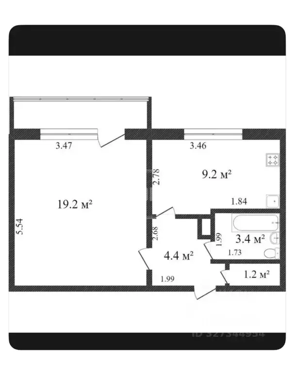 1-к кв. Калининградская область, Калининград ул. Олега Кошевого, 46 ... - Фото 1