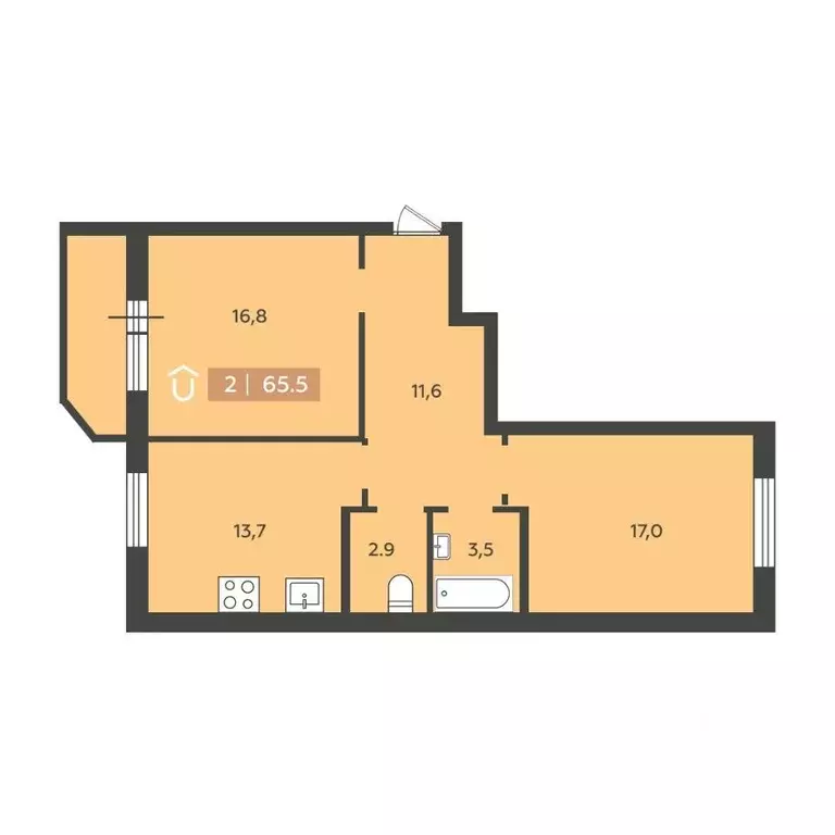 2-к кв. Свердловская область, Екатеринбург Сортировочный жилрайон, ... - Фото 1