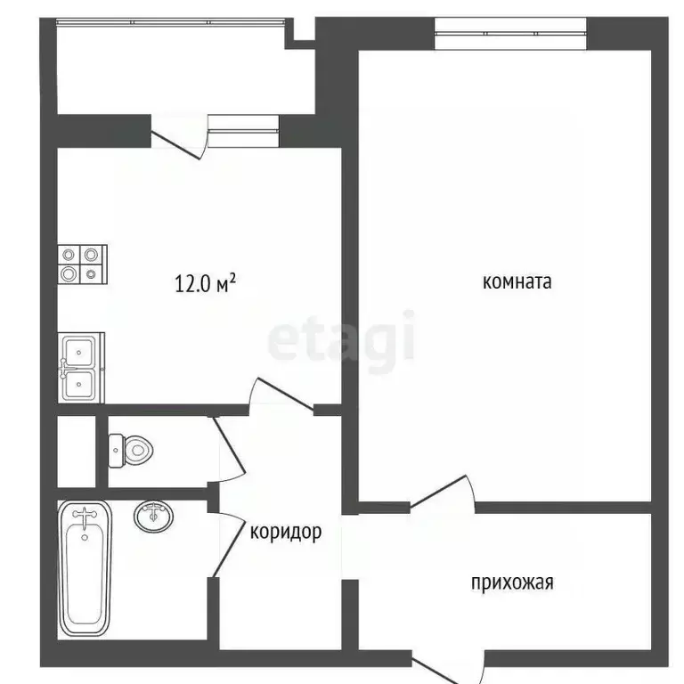 1-к кв. Москва Окская ул., 3К1 (42.2 м) - Фото 2