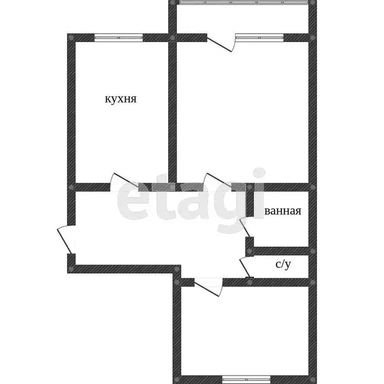 2-комнатная квартира: Кострома, Магистральная улица, 51 (60 м) - Фото 1