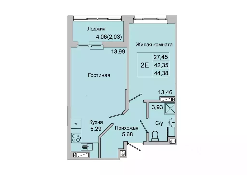 2-к кв. Ростовская область, Батайск ул. Булгакова, 11 (44.38 м) - Фото 0