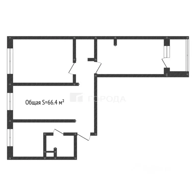 3-к кв. Алтайский край, Барнаул ул. Новосибирская, 38к2 (66.4 м) - Фото 1