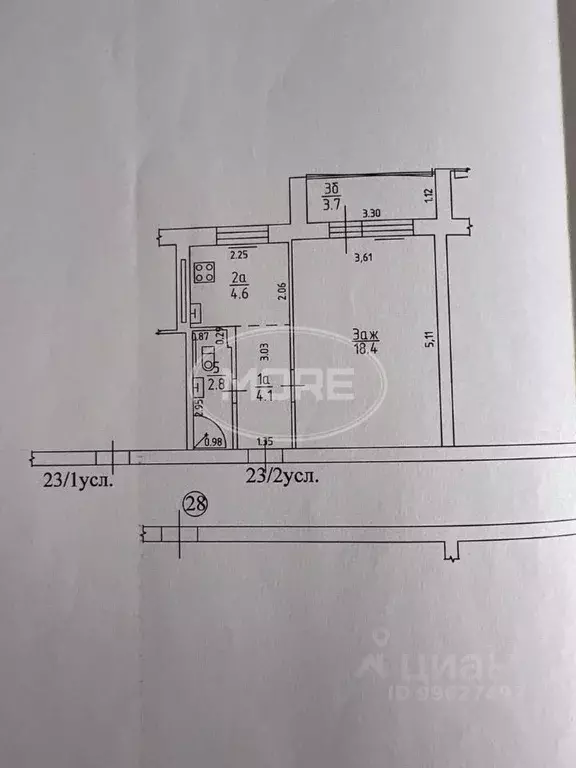1-к кв. Калининградская область, Калининград ул. Горького, 209 (33.6 ... - Фото 1