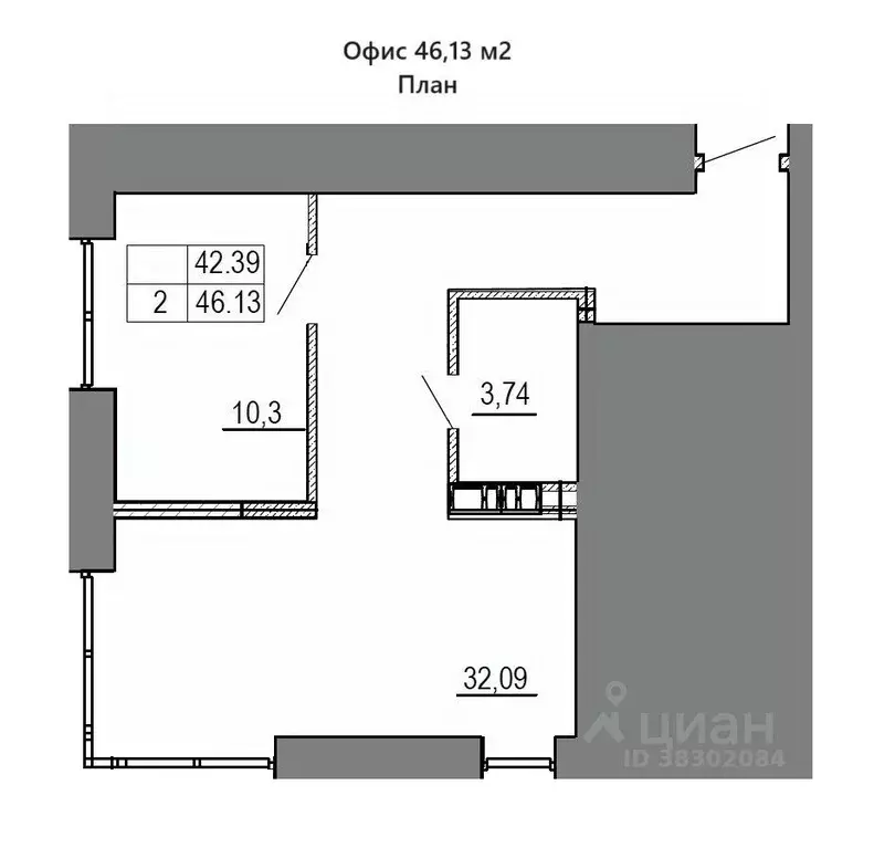 Студия Смоленская область, Смоленск проезд Маршала Конева, 32 (48.81 ... - Фото 1