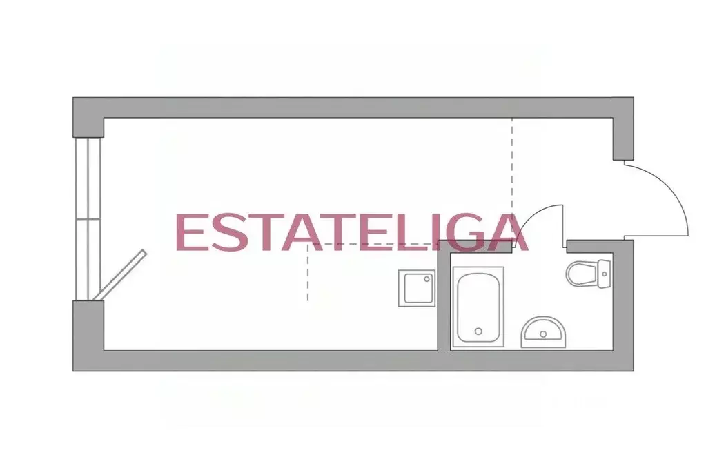 Студия Москва Новоостаповская ул., 20 (26.0 м) - Фото 2