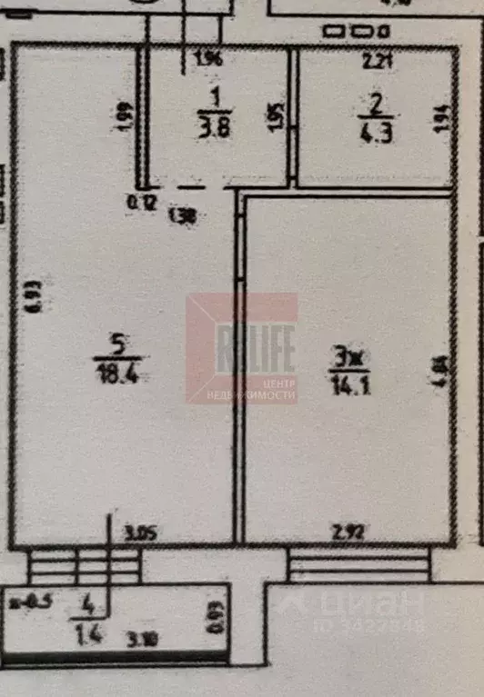 1-к кв. Калининградская область, Калининград Закатная ул., 29к1 (43.0 ... - Фото 2