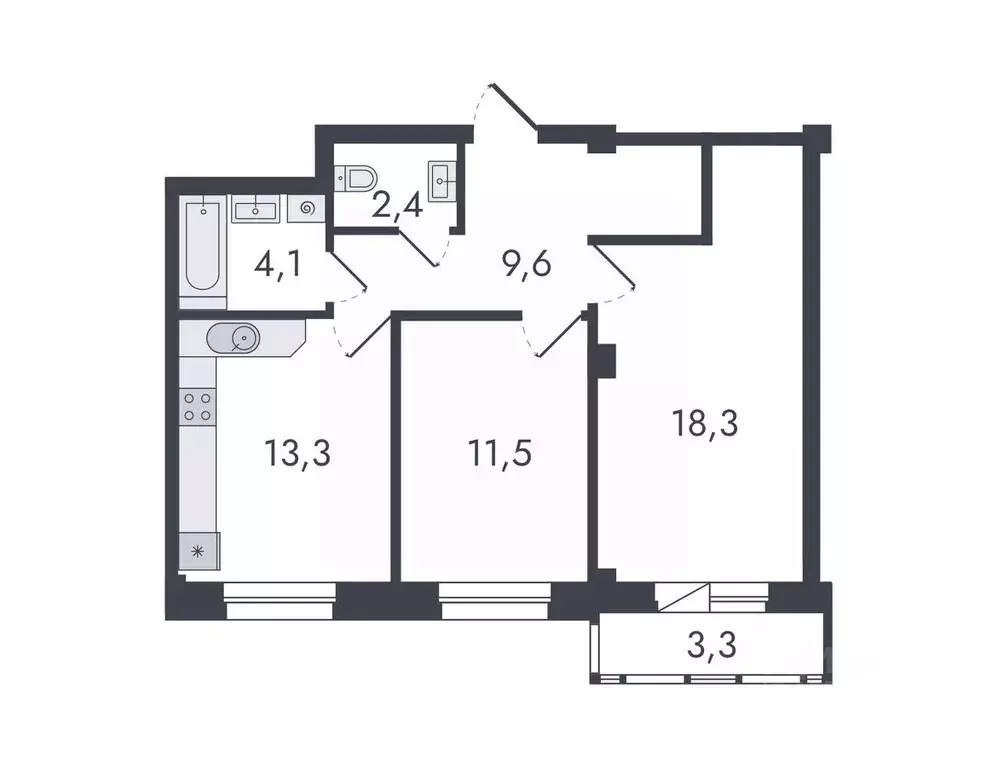 2-к кв. Кировская область, Киров ул. Чистопрудненская, 13 (62.5 м) - Фото 0
