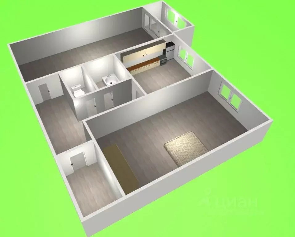 2-к кв. Камчатский край, Петропавловск-Камчатский ул. Академика ... - Фото 1