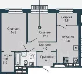 2-к кв. Нижегородская область, Нижний Новгород Резиденция жилой ... - Фото 0